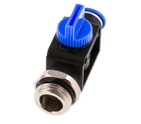 vanne manuelle d'arrêt à 3/2 voies 10 mm - R3/8'' plastique/laiton Filetage côté ventilation