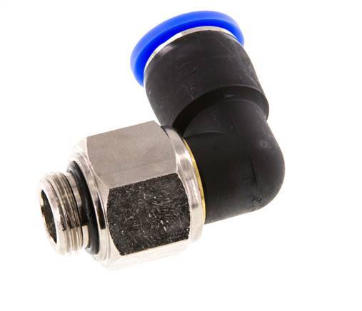 coude 12mm & G3/8'' Joint pivotant Filets mâles à enfoncer Laiton nickele/PBT NBR Rotatif