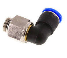 coude 12mm & G3/8'' Joint pivotant Filets mâles à enfoncer Laiton nickele/PBT NBR Rotatif