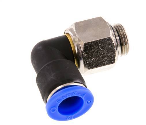 coude 12mm & G3/8'' Joint pivotant Filets mâles à enfoncer Laiton nickele/PBT NBR Rotatif