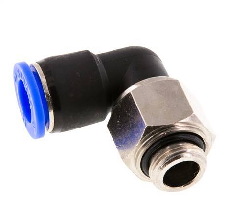 coude 12mm & G3/8'' Joint pivotant Filets mâles à enfoncer Laiton nickele/PBT NBR Rotatif