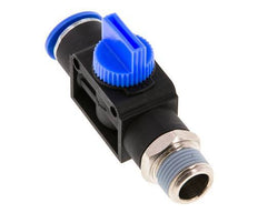 vanne manuelle d'arrêt à 3/2 voies 12 mm - R3/8'' plastique/laiton Filetage côté ventilation