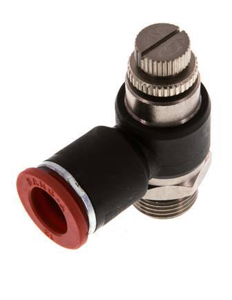 Coude d'entrée du silencieux Flow Control 12 mm - G3/8'' Brass/PA 66