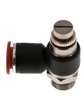 Coude d'entrée du silencieux Flow Control 12 mm - G3/8'' Brass/PA 66