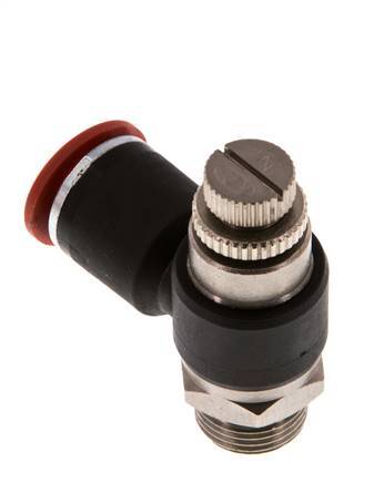 Coude d'entrée du silencieux Flow Control 12 mm - G3/8'' Brass/PA 66