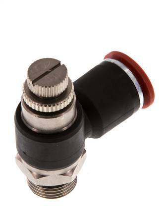 Coude d'entrée du silencieux Flow Control 12 mm - G3/8'' Brass/PA 66