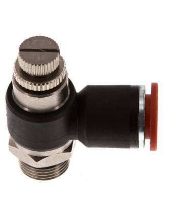 Coude d'entrée du silencieux Flow Control 12 mm - G3/8'' Brass/PA 66