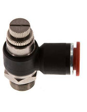 Coude d'entrée du silencieux Flow Control 12 mm - G3/8'' Brass/PA 66