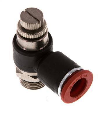 Coude d'entrée du silencieux Flow Control 12 mm - G3/8'' Brass/PA 66