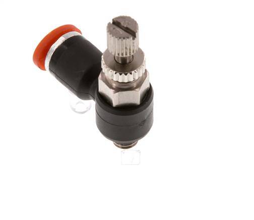 Coude d'entrée pour silencieux 4 mm - M5 laiton/PA 66