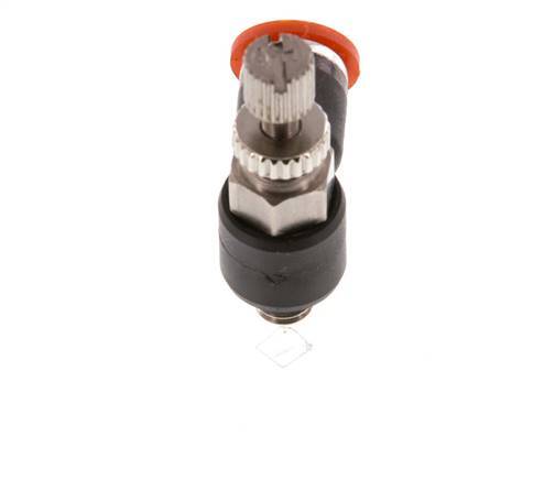 Coude d'entrée pour silencieux 4 mm - M5 laiton/PA 66