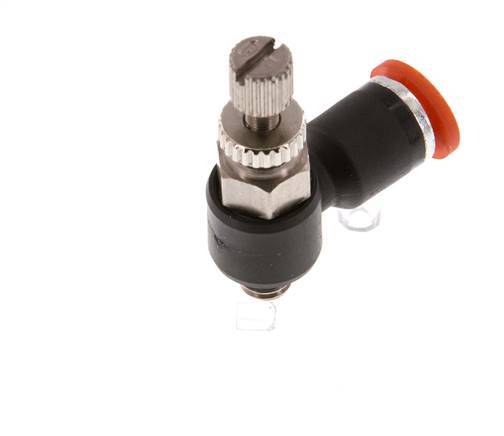 Coude d'entrée pour silencieux 4 mm - M5 laiton/PA 66