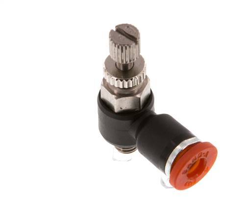 Coude d'entrée pour silencieux 4 mm - M5 laiton/PA 66
