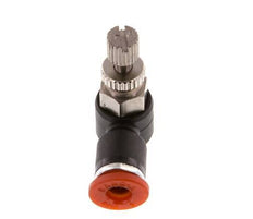 Coude d'entrée pour silencieux 4 mm - M5 laiton/PA 66