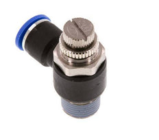 Coude de sortie de compteur du silencieux Flow Control 10 mm - R3/8'' laiton/PA 66