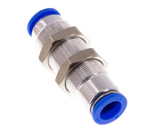 Raccord à Enfoncer 12mm Autobloquant en Laiton/Cloison PBT 0-10bar (0-145psi)