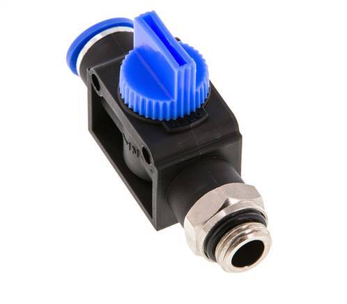 vanne manuelle d'arrêt à 3/2 voies 10 mm - G1/4'' plastique/laiton Ventilation côté tube