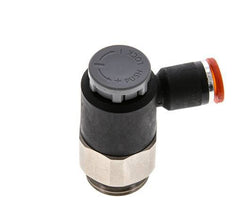 Vanne de régulation de débit Coude d'entrée 8 mm - G1/2'' Laiton/ Contre-écrou PA 66