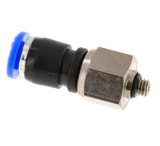 6mm & M5 Joint Tournant Filetages mâles Push-In Laiton Nickele/PBT NBR Rotatif
