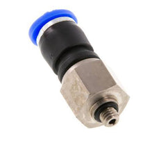 6mm & M5 Joint Tournant Filetages mâles Push-In Laiton Nickele/PBT NBR Rotatif