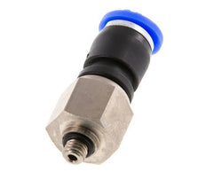 6mm & M5 Joint Tournant Filetages mâles Push-In Laiton Nickele/PBT NBR Rotatif