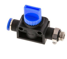 vanne manuelle d'arrêt à 3/2 voies 6 mm - G1/8'' Plastique/laiton Ventilation côté tube