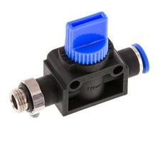 vanne manuelle d'arrêt à 3/2 voies 6 mm - G1/8'' Plastique/laiton Ventilation côté tube