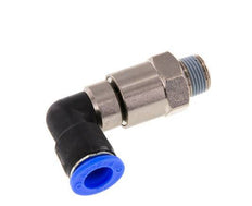 coude 12mm & R3/8'' Joint rapide pivotant Filets mâles à enfoncer Laiton nickele/PBT NBR Rotatif