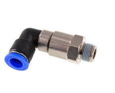 coude 12mm & R3/8'' Joint rapide pivotant Filets mâles à enfoncer Laiton nickele/PBT NBR Rotatif