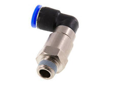 coude 12mm & R3/8'' Joint rapide pivotant Filets mâles à enfoncer Laiton nickele/PBT NBR Rotatif