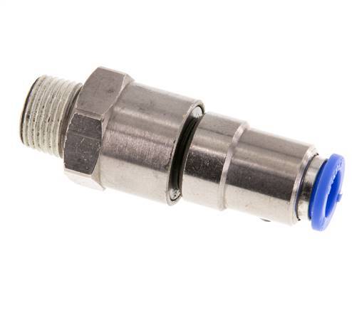 10mm & R3/8'' Quick Swivel Joint Push-In-Male Threads Laiton nickele/PBT NBR rotatif