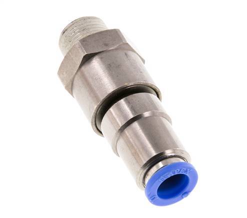 10mm & R3/8'' Quick Swivel Joint Push-In-Male Threads Laiton nickele/PBT NBR rotatif