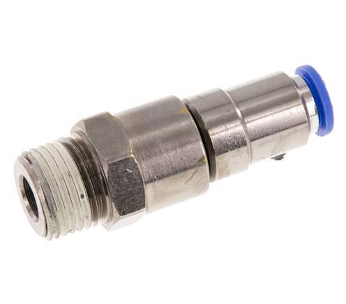 10mm & R1/2'' Quick Swivel Joint Push-In-Male Threads Laiton nickele/PBT NBR rotatif