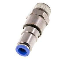 10mm & R1/2'' Quick Swivel Joint Push-In-Male Threads Laiton nickele/PBT NBR rotatif