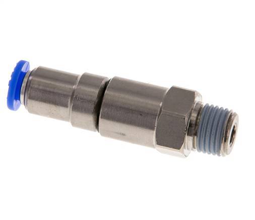 6mm & R1/4'' Quick Swivel Joint Push-In-Male Threads Laiton nickele/PBT NBR rotatif