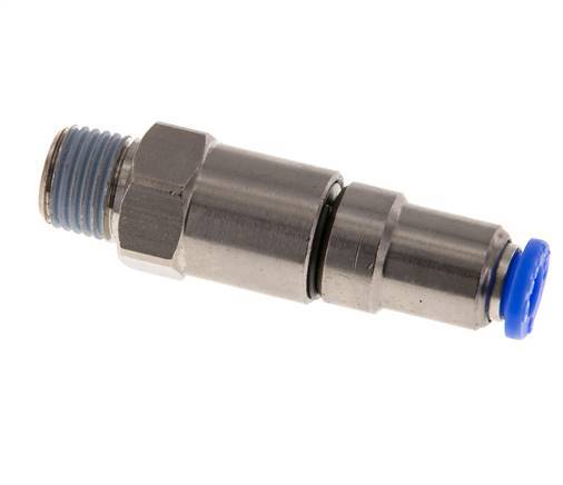 6mm & R1/4'' Quick Swivel Joint Push-In-Male Threads Laiton nickele/PBT NBR rotatif