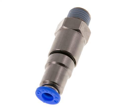 6mm & R1/4'' Quick Swivel Joint Push-In-Male Threads Laiton nickele/PBT NBR rotatif