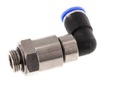 coude 10mm & G3/8'' Joint rapide pivotant Filets mâles Push-In Laiton nickele/PBT NBR Rotatif
