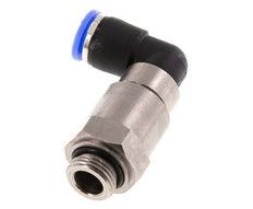 coude 10mm & G3/8'' Joint rapide pivotant Filets mâles Push-In Laiton nickele/PBT NBR Rotatif