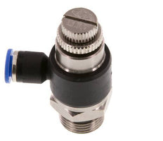 Coude de sortie du compteur du silencieux Flow Control 6 mm - G3/8'' laiton/PA 66
