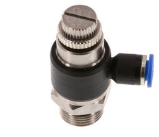Coude de sortie du compteur du silencieux Flow Control 6 mm - G3/8'' laiton/PA 66
