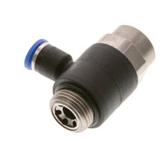 Coude de sortie de compteur pour silencieux 6 mm - G3/8'' laiton/PA 66 Vis fendue