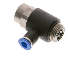 Coude de sortie de compteur pour silencieux 6 mm - G3/8'' laiton/PA 66 Vis fendue