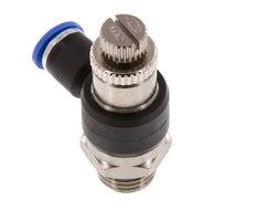 Coude de sortie du compteur du silencieux Flow Control 6 mm - G1/4'' laiton/PA 66