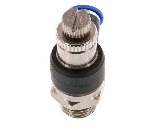 Coude de sortie du compteur du silencieux Flow Control 6 mm - G1/4'' laiton/PA 66