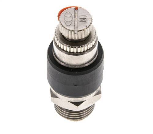 Coude d'entrée pour silencieux de contrôle de débit 6 mm - G3/8'' laiton/PA 66