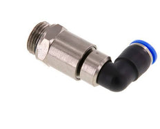 coude 10mm & G1/2'' Joint rapide pivotant Filets mâles Push-In Laiton nickele/PBT NBR Rotatif