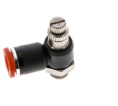 Coude d'entrée pour silencieux de contrôle de débit 8 mm - G1/8'' laiton/PA 66