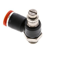 Coude d'entrée pour silencieux de contrôle de débit 8 mm - G1/8'' laiton/PA 66