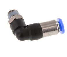 Raccord à Enfoncer 6mm & R1/8'' Mâle Coude Autobloquant en Laiton/PBT 0-10bar (0-145psi) [2 pièces].
